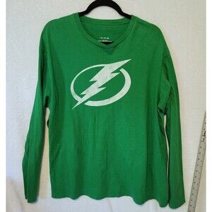 Tampa Bay Lightning Men's 2XL St. Patrick's Day Long Sleeve T-Shirt Green